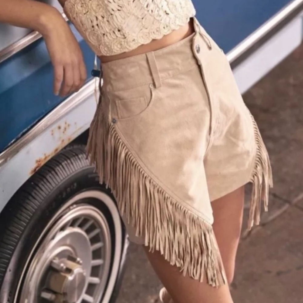 NEW Blank NYC Suede Fringe Shorts